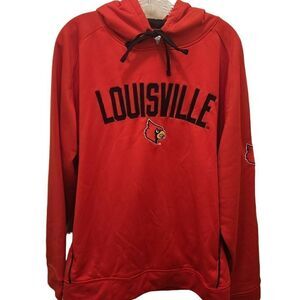 Knights Apparel Men's Red Long Sleeve Louisville Pullover Hoodie Size L/G